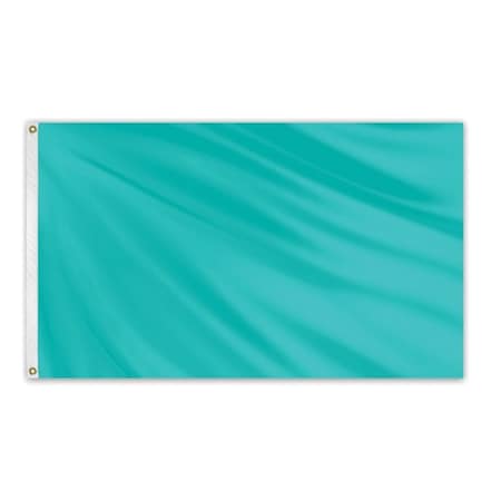 Global Flags Unlimited Solid Color Outdoor Nylon Flag 3' x 5' - Parrot Blue 204632
